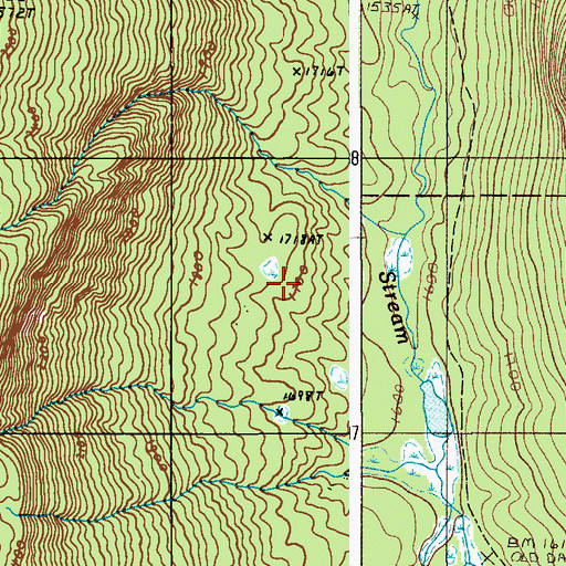 Topographic Map of South Branch Trail, ME
