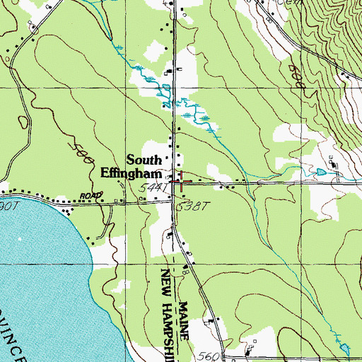 Topographic Map of South Effingham, ME
