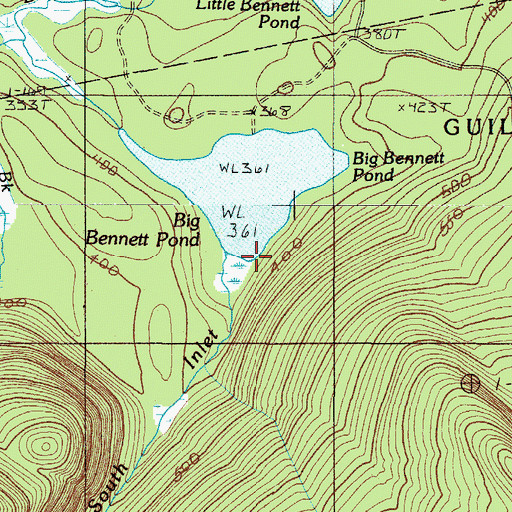 Topographic Map of South Inlet, ME