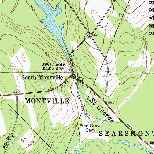 Topographic Map of South Montville, ME