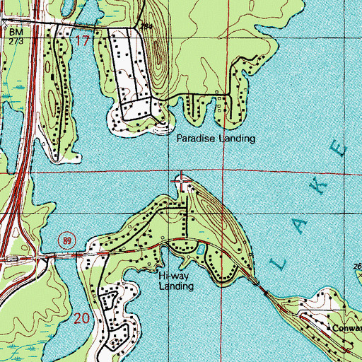 Topographic Map of Crafton Landing, AR