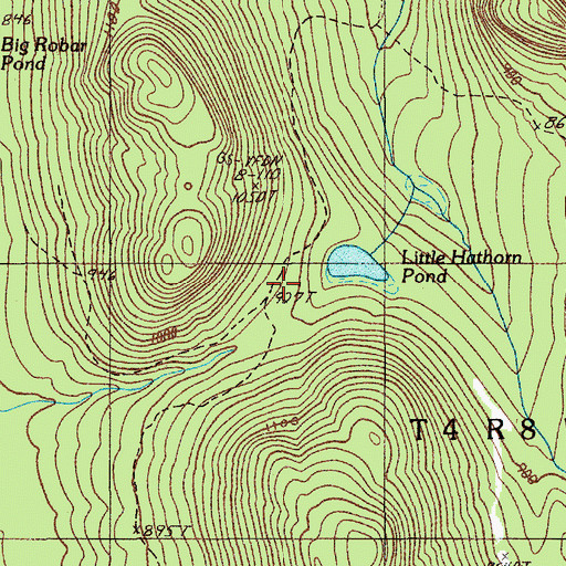 Topographic Map of Spring Brook Trail, ME