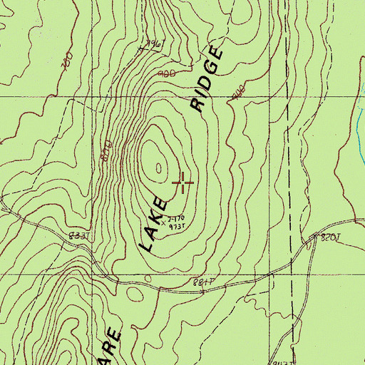 Topographic Map of Square Lake Ridge, ME