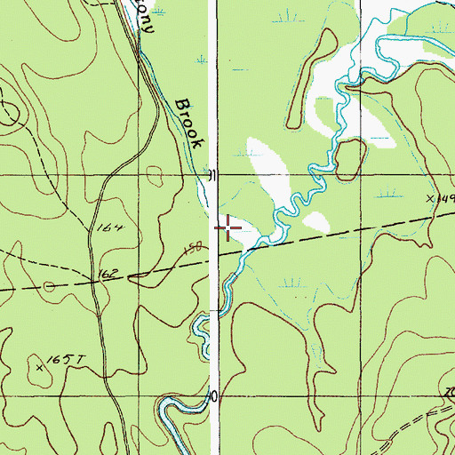 Topographic Map of Stony Brook, ME
