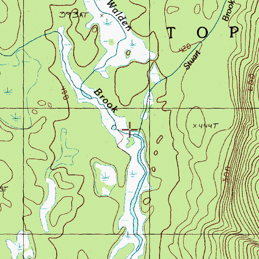 Topographic Map of Stuart Brook, ME