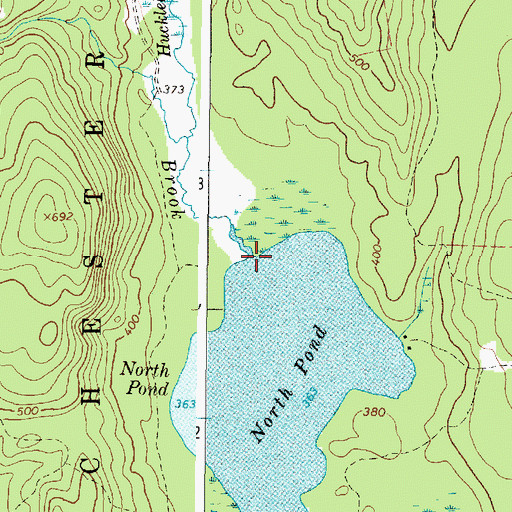 Topographic Map of Sugar Brook, ME