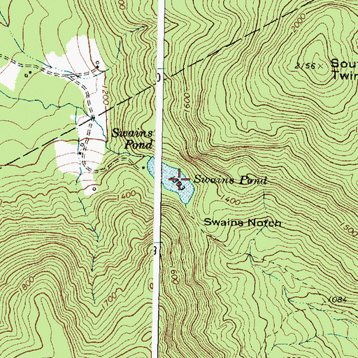 Topographic Map of Swains Pond, ME