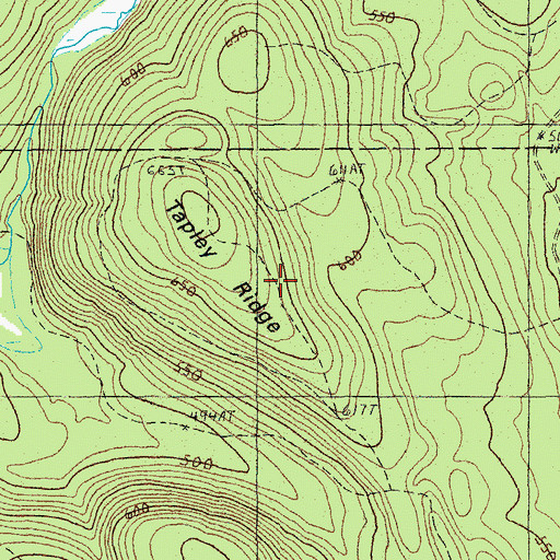 Topographic Map of Tapley Ridge, ME