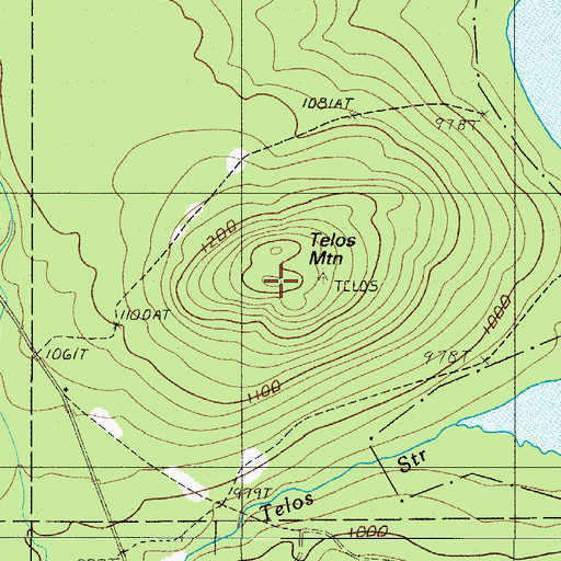 Topographic Map of Telos Mountain, ME