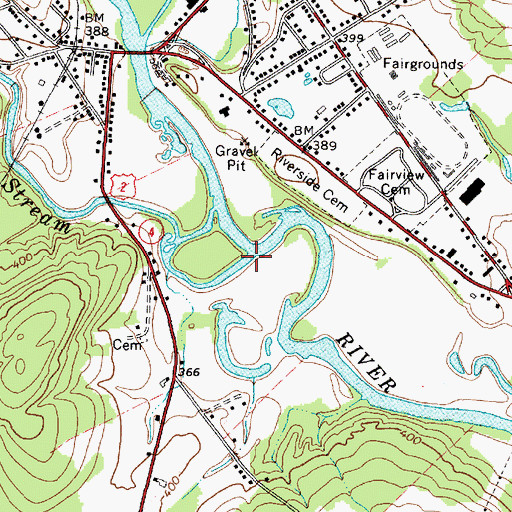 Topographic Map of Temple Stream, ME