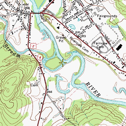Topographic Map of Temple Stream, ME