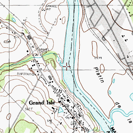Topographic Map of Thibodeau Brook, ME