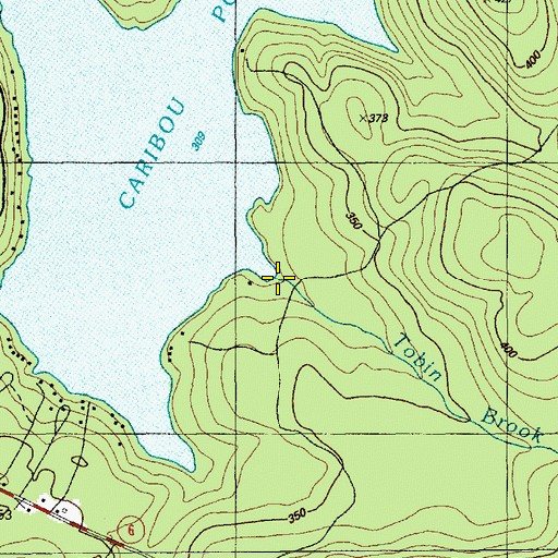 Topographic Map of Tobin Brook, ME