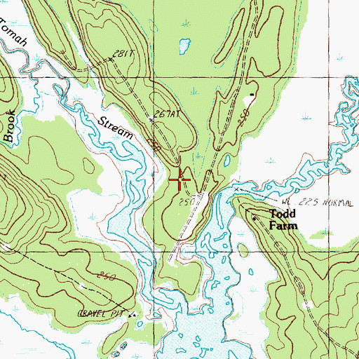 Topographic Map of Todd Farm, ME