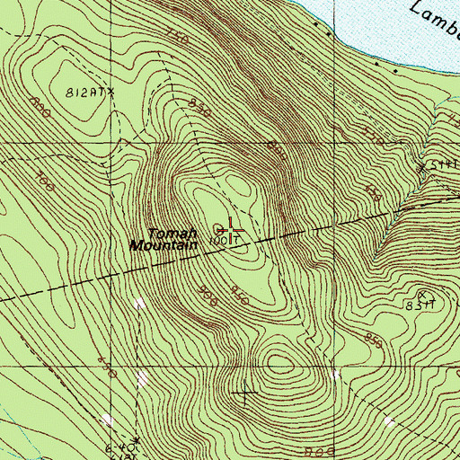 Topographic Map of Tomah Mountain, ME