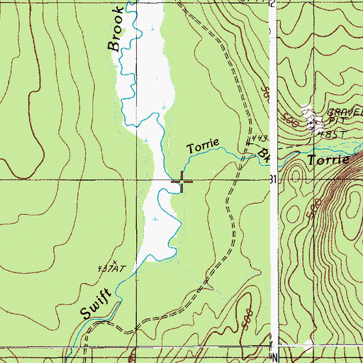 Topographic Map of Torrie Brook, ME