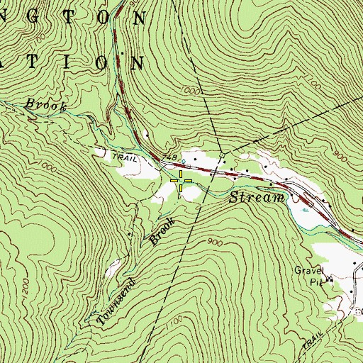 Topographic Map of Townsend Brook, ME