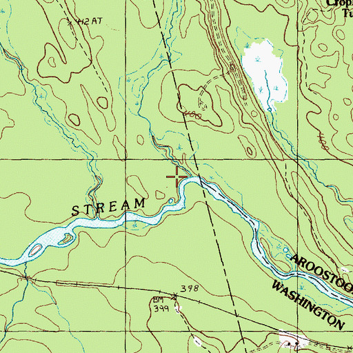 Topographic Map of Trout Brook, ME