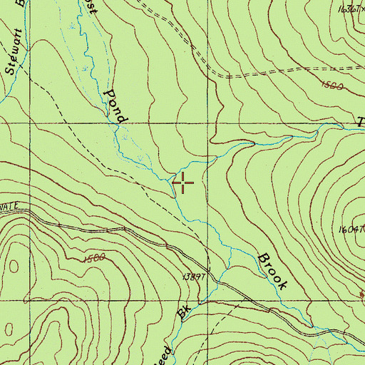 Topographic Map of Trout Brook, ME