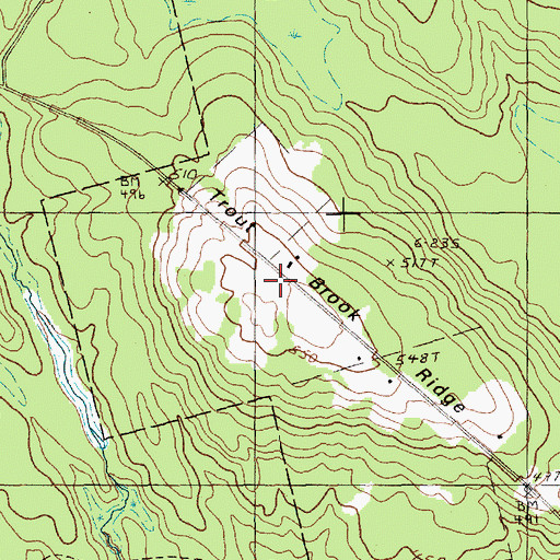Topographic Map of Trout Brook Ridge, ME