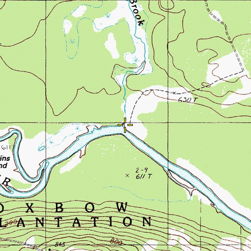 Topographic Map of Turtle Brook, ME