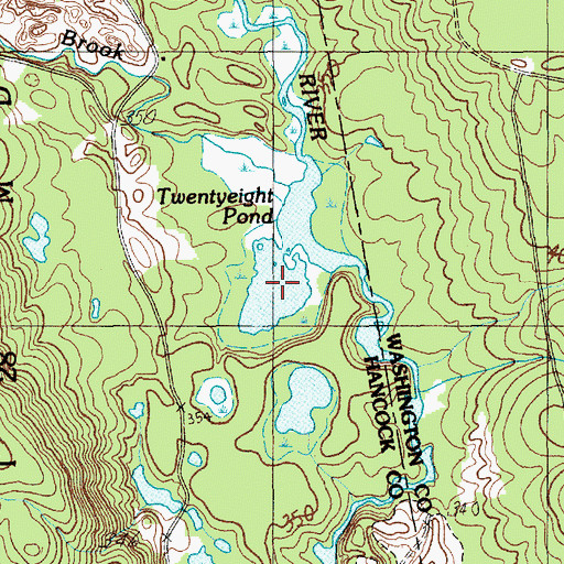 Topographic Map of Twentyeight Pond, ME