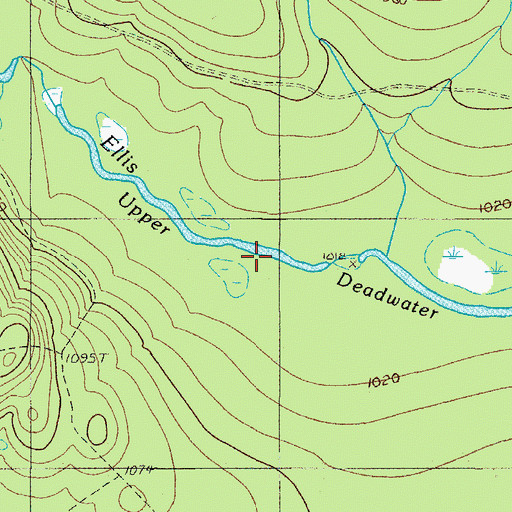 Topographic Map of Upper Deadwater, ME