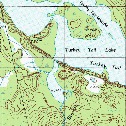 Topographic Map of Upper Jo-Mary Stream, ME