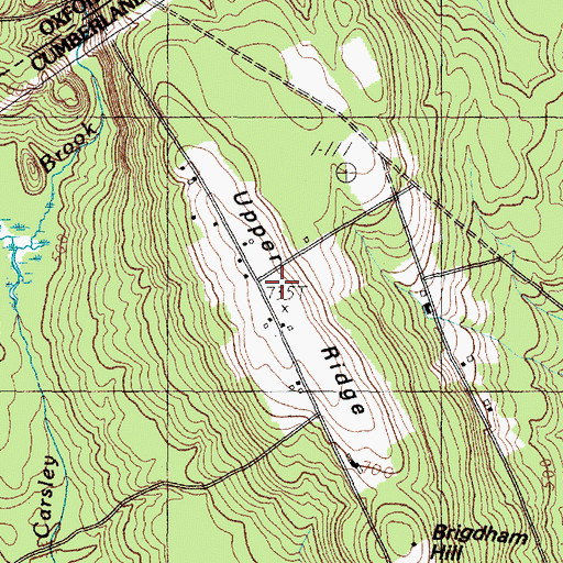 Topographic Map of Upper Ridge, ME