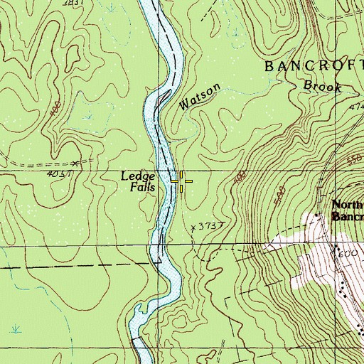 Topographic Map of Watson Brook, ME