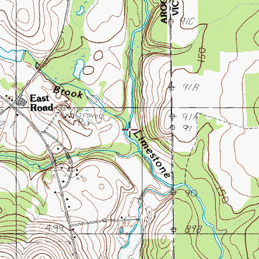 Topographic Map of Webster Brook, ME
