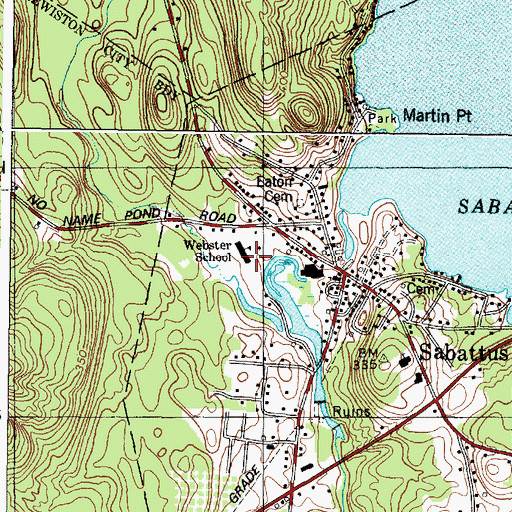 Topographic Map of Sabattus Primary School, ME