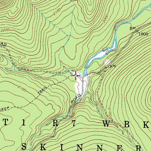 Topographic Map of West Branch Moose River, ME