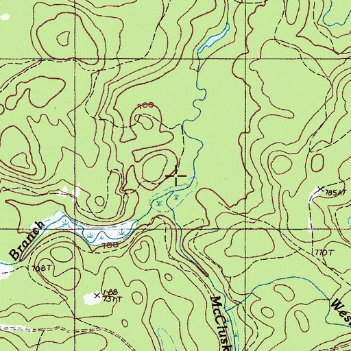 Topographic Map of West Brook, ME