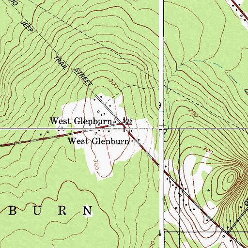 Topographic Map of West Glenburn, ME