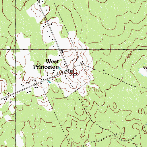 Topographic Map of West Princeton, ME