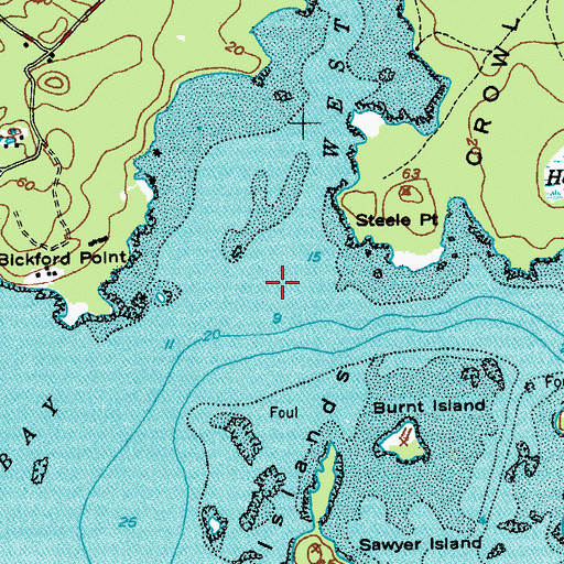 Topographic Map of West River, ME