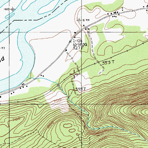 Topographic Map of Wheelock Siding, ME