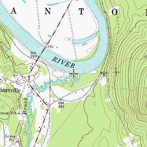 Topographic Map of Whitney Brook, ME