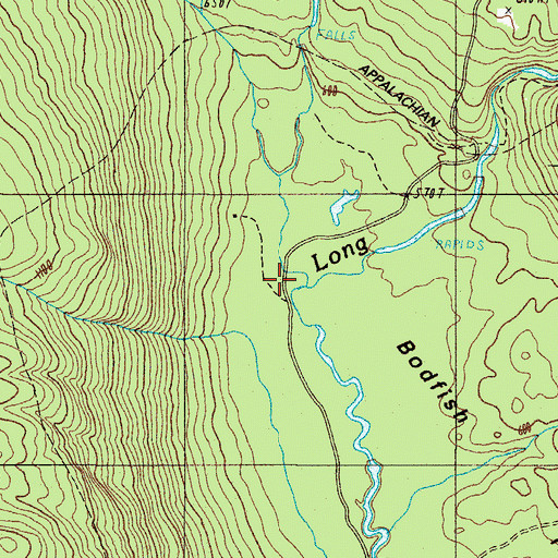 Topographic Map of Wilber Brook, ME