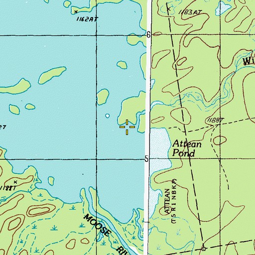Topographic Map of Williams Brook, ME