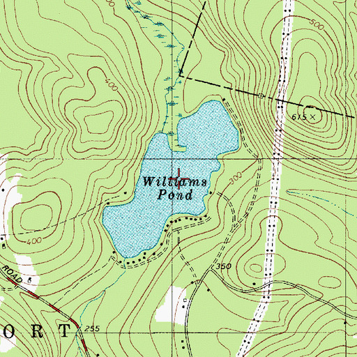 Topographic Map of Williams Pond, ME