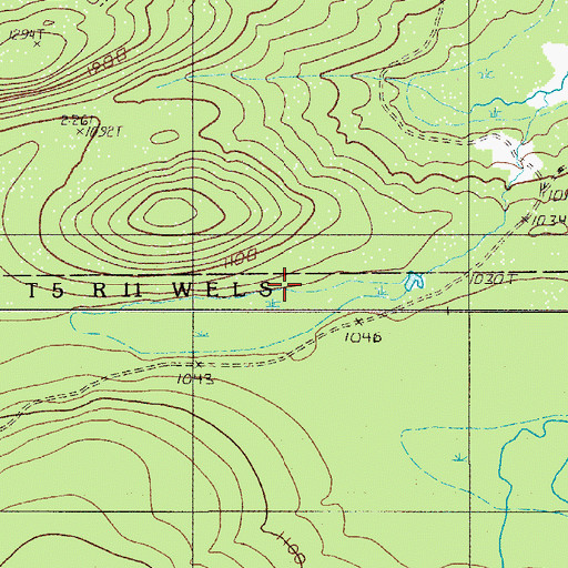 Topographic Map of Telos Landing Campsite, ME