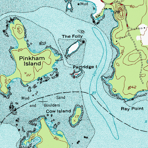 Topographic Map of Partridge Island, ME