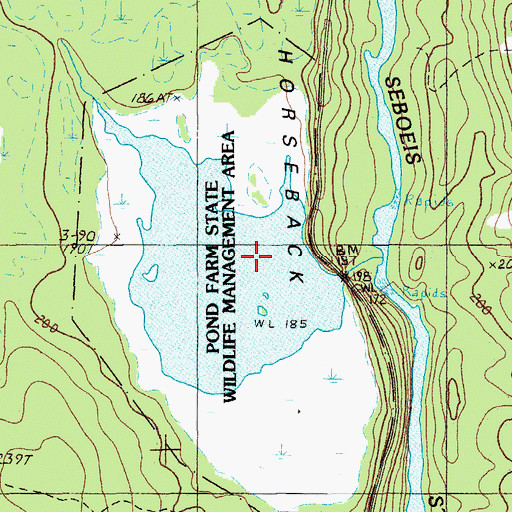 Topographic Map of Pond Farm State Wildlife Management Area, ME