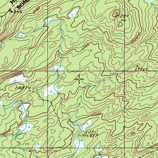 Topographic Map of Township of Prentiss, ME