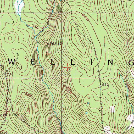 Topographic Map of Town of Wellington, ME