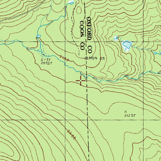 Topographic Map of Camp Number Thirty-Two (historical), ME