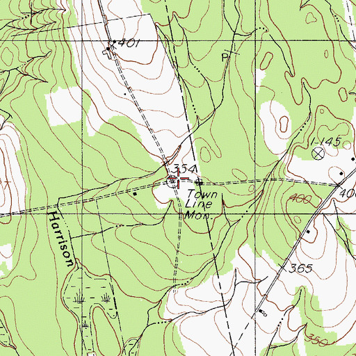 Topographic Map of Dixie Corner, ME