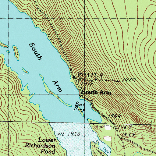 Topographic Map of South Arm, ME